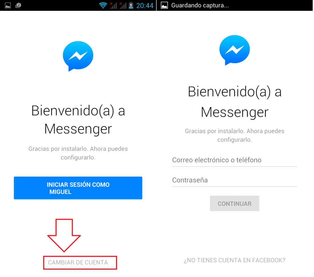 Como cerrar sesión en la app Messenger de Facebook (Android y/o ...